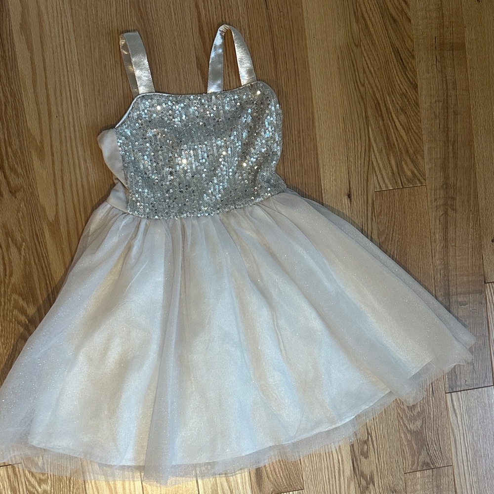 Cat & Jack Silver and champagne Kids Dress